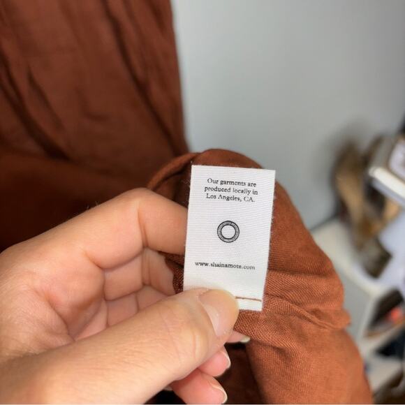 Shaina Mote Gia Linen Maxi Dress in Burnt Orange - Picture 8 of 10